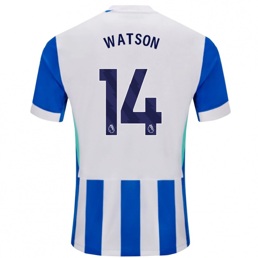 Danxen Kinderen Tom Watson #14 Blauw Wit Thuisshirt Thuistenue 2025/26 T-Shirt België