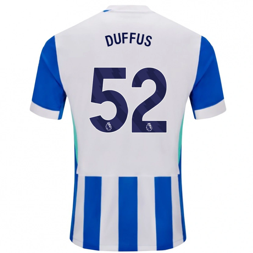 Danxen Kinderen Joshua Duffus #52 Blauw Wit Thuisshirt Thuistenue 2025/26 T-Shirt België