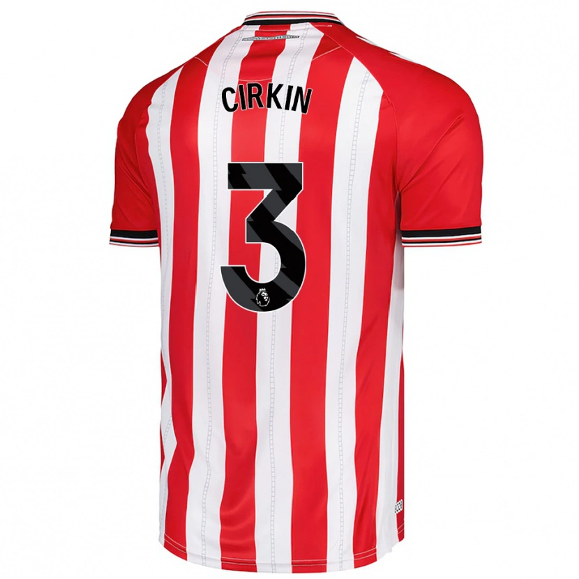Danxen Kinderen Dennis Cirkin #3 Rood Wit Thuisshirt Thuistenue 2025/26 T-Shirt België