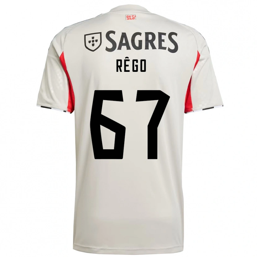 Danxen Kinderen Rodrigo Rêgo #67 Gebroken Wit Rood Uitshirt Uittenue 2025/26 T-Shirt België