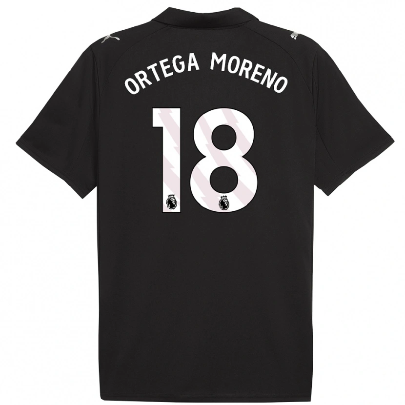 Danxen Kinderen Stefan Ortega #18 Zwart Wit Uitshirt Uittenue 2025/26 T-Shirt België