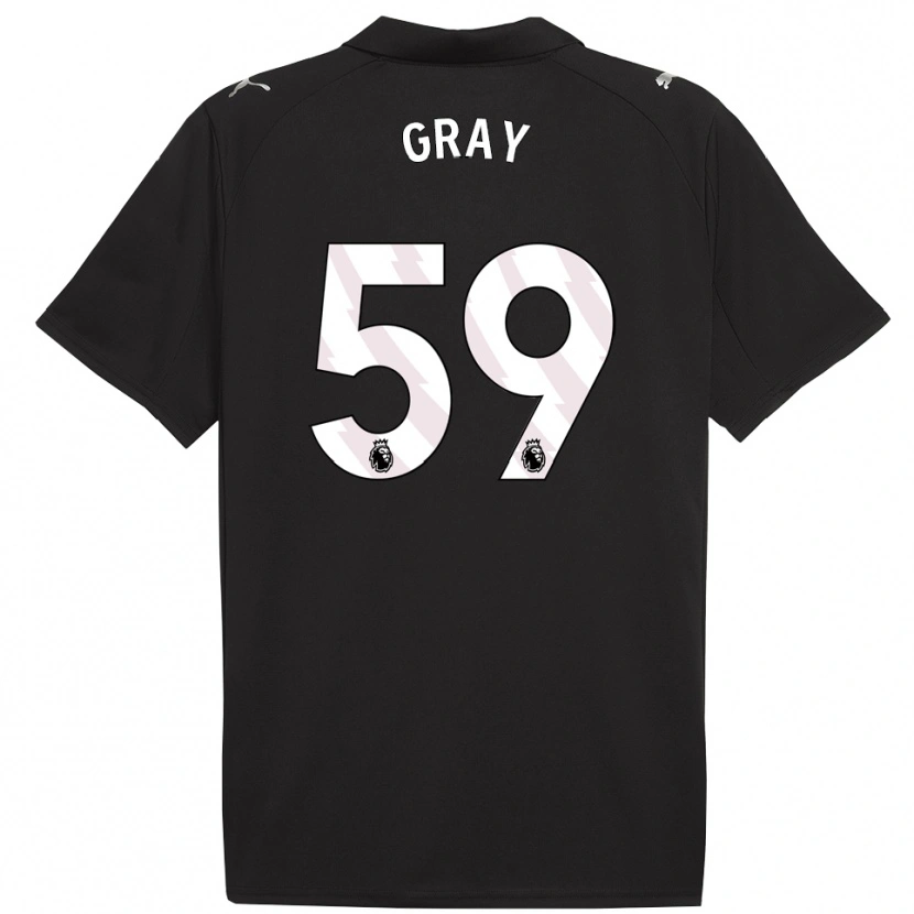 Danxen Kinderen Charlie Gray #59 Zwart Wit Uitshirt Uittenue 2025/26 T-Shirt België