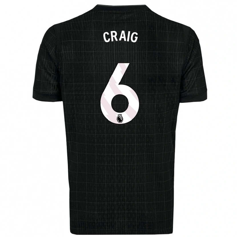 Danxen Kinderen Matthew Craig #6 Zwart Grijs Uitshirt Uittenue 2025/26 T-Shirt België
