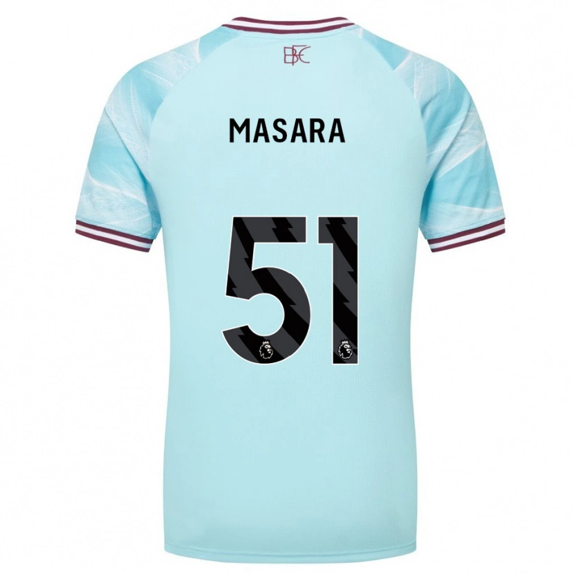 Danxen Kinderen Vernon Masara #51 Hemelsblauw Bourgondisch Uitshirt Uittenue 2025/26 T-Shirt België