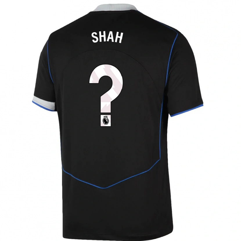Danxen Kinderen Bilal Shah #0 Zwart Blauw Zilver Thuisshirt Derde Tenue 2025/26 T-Shirt België