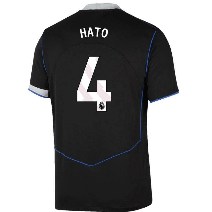 Danxen Kinderen Jorrel Hato #4 Zwart Blauw Zilver Thuisshirt Derde Tenue 2025/26 T-Shirt België