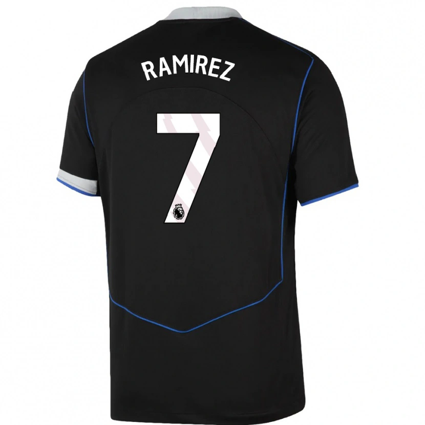 Danxen Kinderen Mayra Ramirez #7 Zwart Blauw Zilver Thuisshirt Derde Tenue 2025/26 T-Shirt België