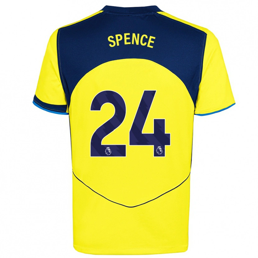 Danxen Kinderen Djed Spence #24 Geel Marineblauw Thuisshirt Derde Tenue 2025/26 T-Shirt België