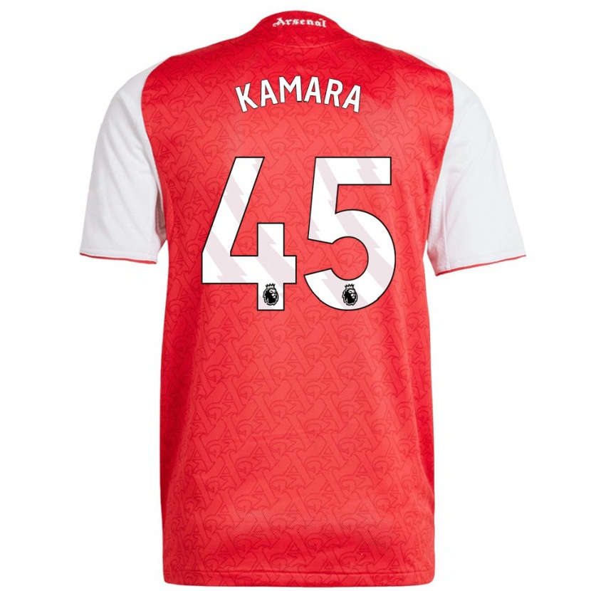 Danxen Heren Osman Kamara #45 Rood Wit Thuisshirt Thuistenue 2025/26 T-Shirt België