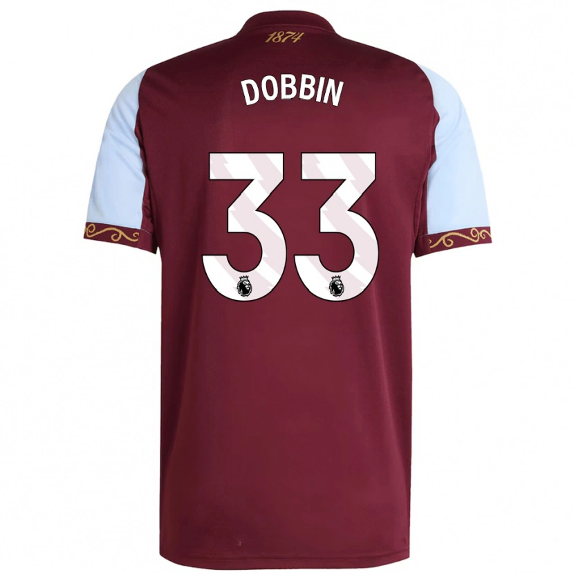 Danxen Heren Lewis Dobbin #33 Bourgondisch Hemelsblauw Thuisshirt Thuistenue 2025/26 T-Shirt België