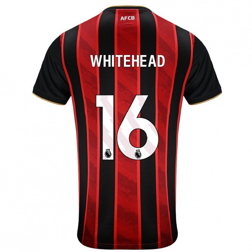 Danxen Heren Tommy Whitehead #16 Rood Zwart Thuisshirt Thuistenue 2025/26 T-Shirt België