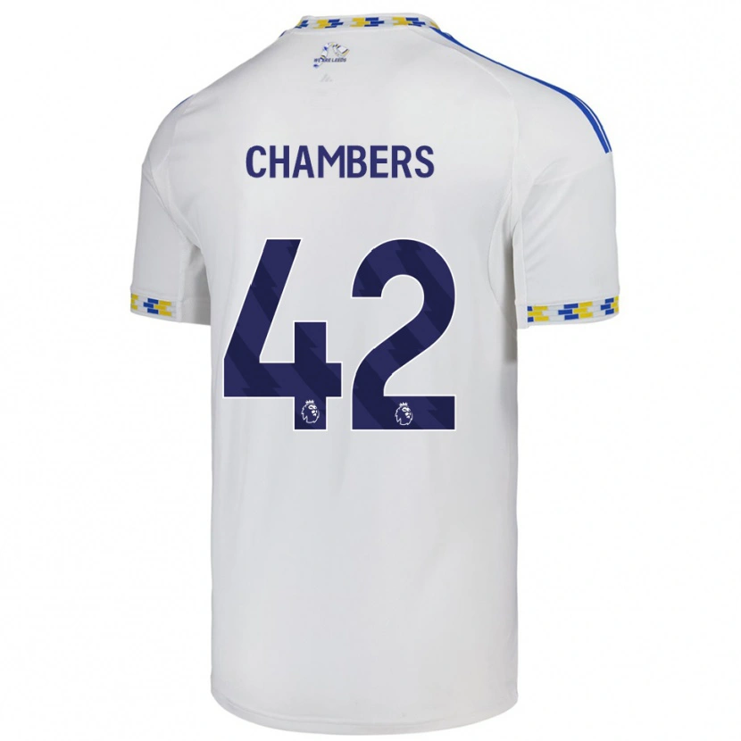 Danxen Heren Sam Chambers #42 Wit Blauw Thuisshirt Thuistenue 2025/26 T-Shirt België