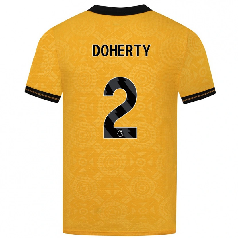 Danxen Heren Matt Doherty #2 Geel Zwart Thuisshirt Thuistenue 2025/26 T-Shirt België