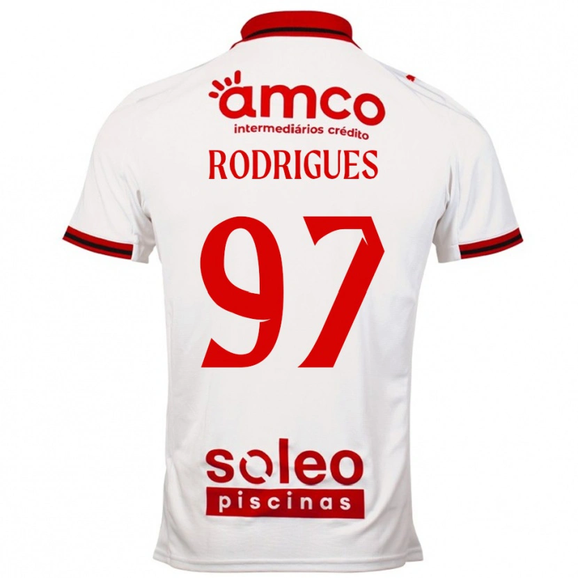 Danxen Heren Dinis Rodrigues #97 Wit Rood Uitshirt Uittenue 2025/26 T-Shirt België