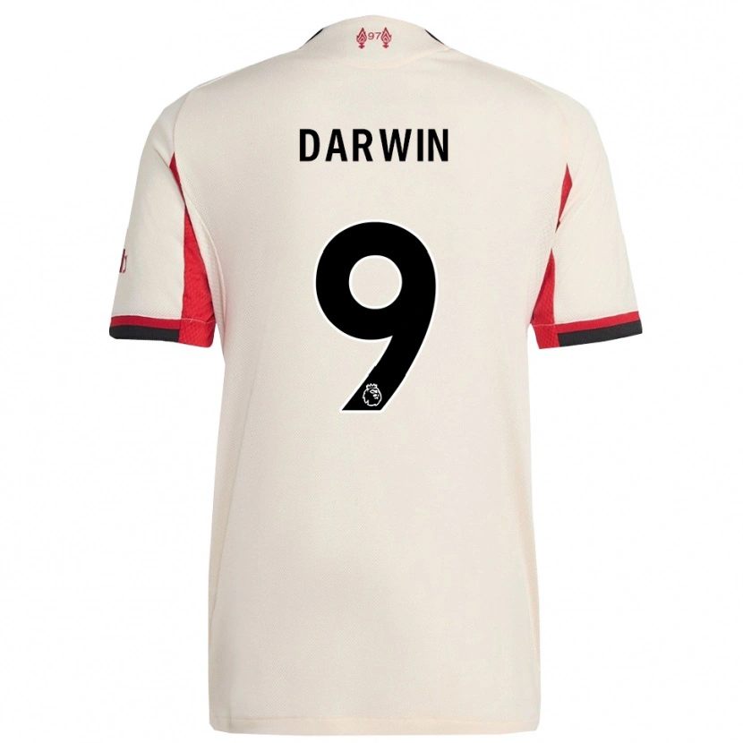 Danxen Heren Darwin Núñez #9 Wit Zwart Uitshirt Uittenue 2025/26 T-Shirt België