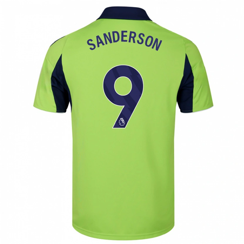 Danxen Heren Oliver Sanderson #9 Groen Marineblauw Wit Uitshirt Uittenue 2025/26 T-Shirt België
