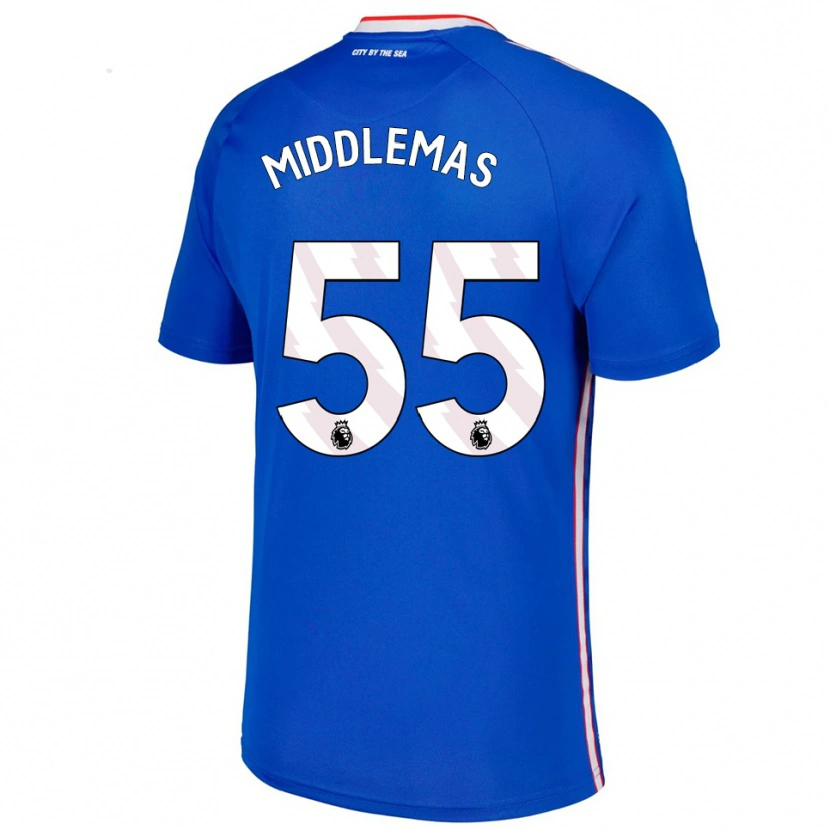 Danxen Heren Ben Middlemas #55 Blauw Wit Uitshirt Uittenue 2025/26 T-Shirt België
