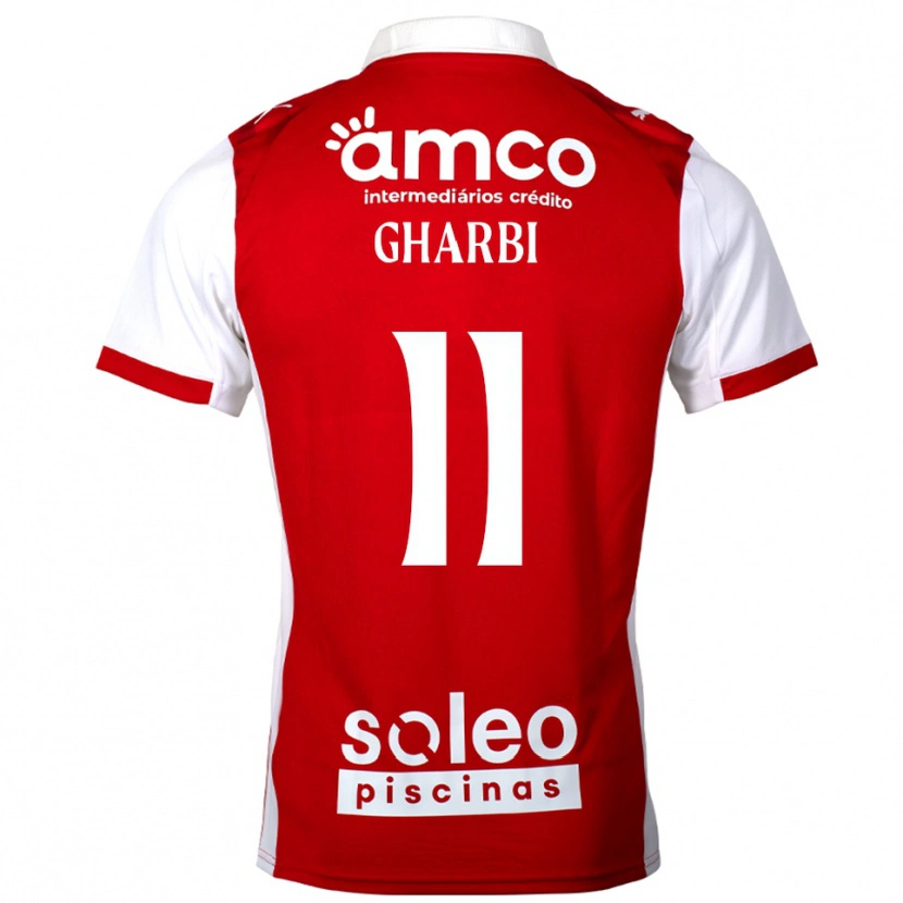 Danxen Dames Ismaël Gharbi #11 Rood Wit Thuisshirt Thuistenue 2025/26 T-Shirt België