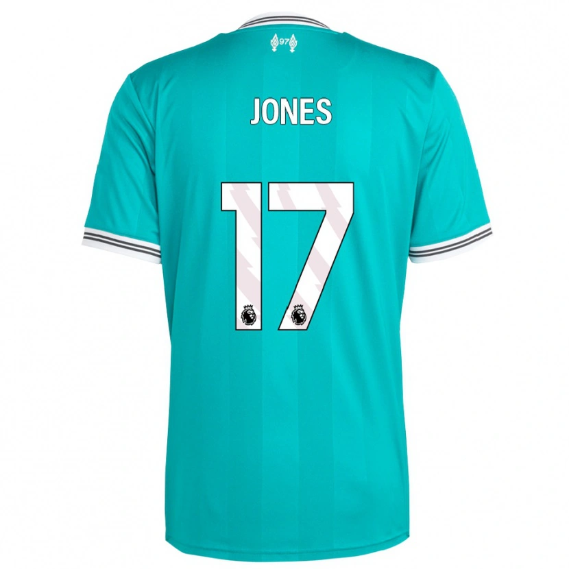 Danxen Dames Curtis Jones #17 Groen Wit Thuisshirt Derde Tenue 2025/26 T-Shirt België