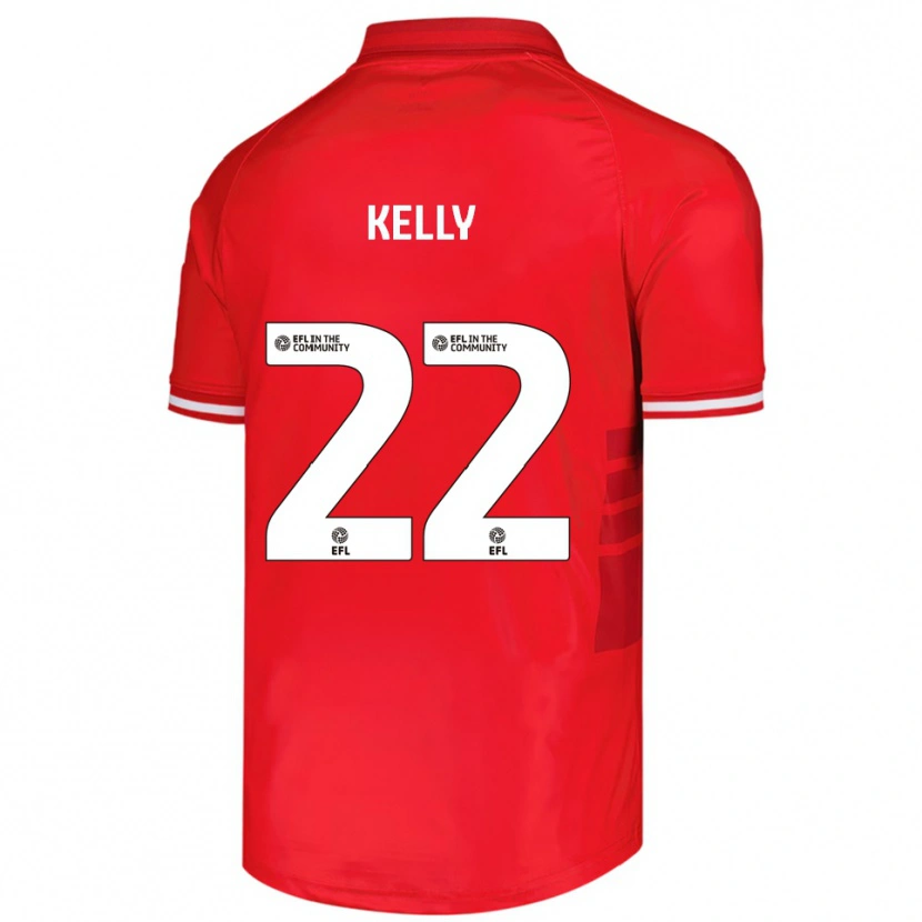 Danxen Kinderen Patrick Kelly #22 Rood Wit Thuisshirt Thuistenue 2025/26 T-Shirt België