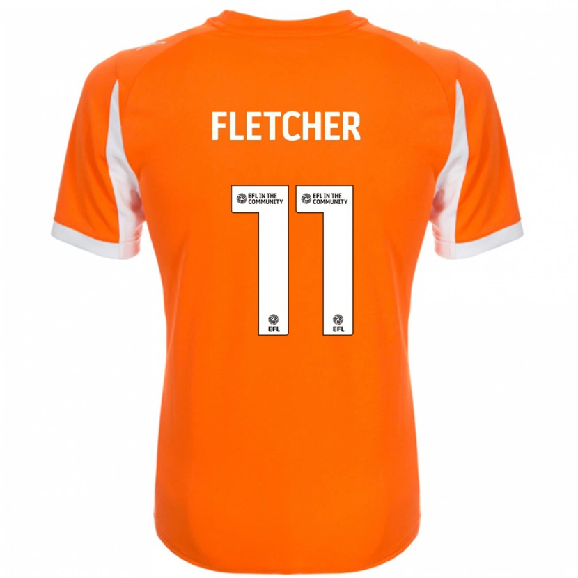 Danxen Kinderen Ashley Fletcher #11 Oranje Wit Thuisshirt Thuistenue 2025/26 T-Shirt België