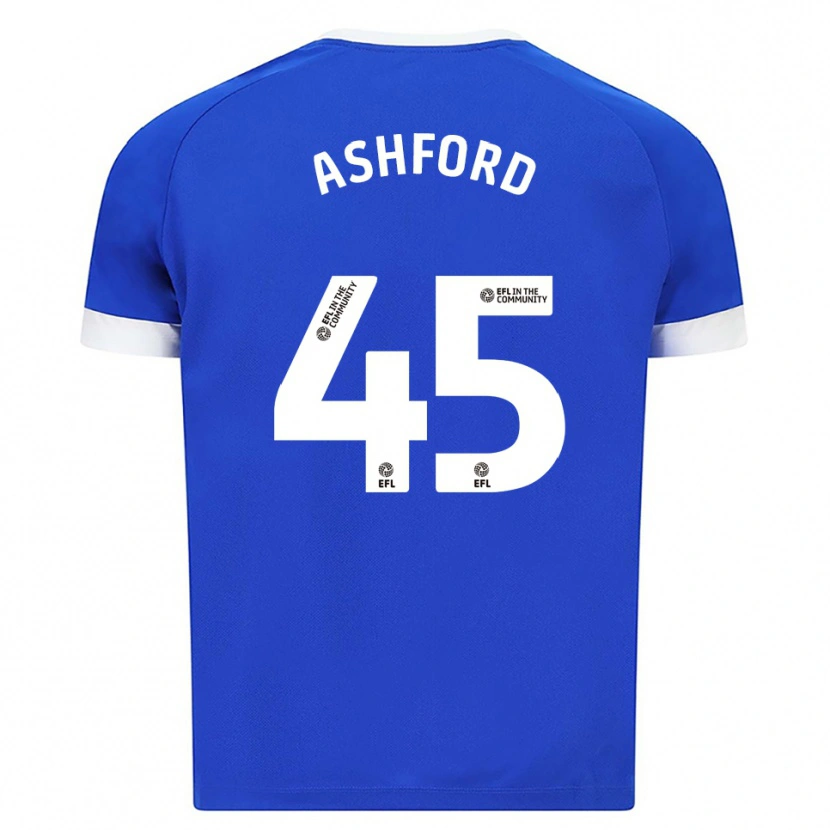 Danxen Kinderen Cian Ashford #45 Blauw Wit Thuisshirt Thuistenue 2025/26 T-Shirt België