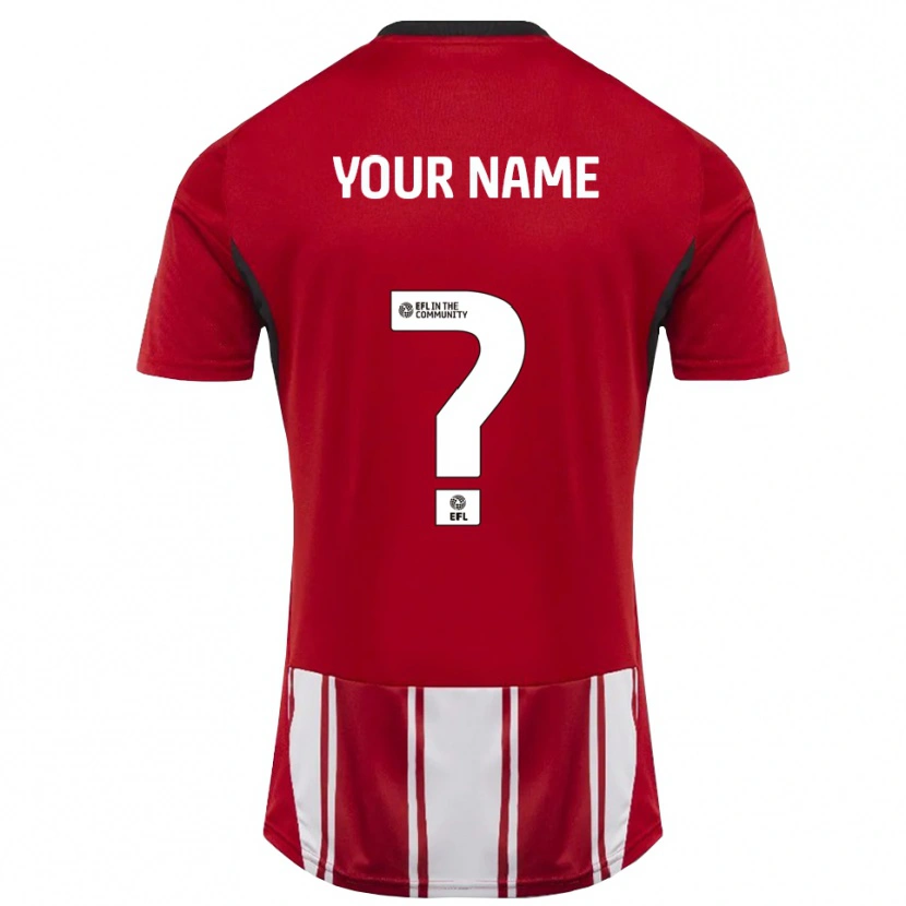 Danxen Kinderen Uw Naam #0 Rood Wit Zwart Thuisshirt Thuistenue 2025/26 T-Shirt België