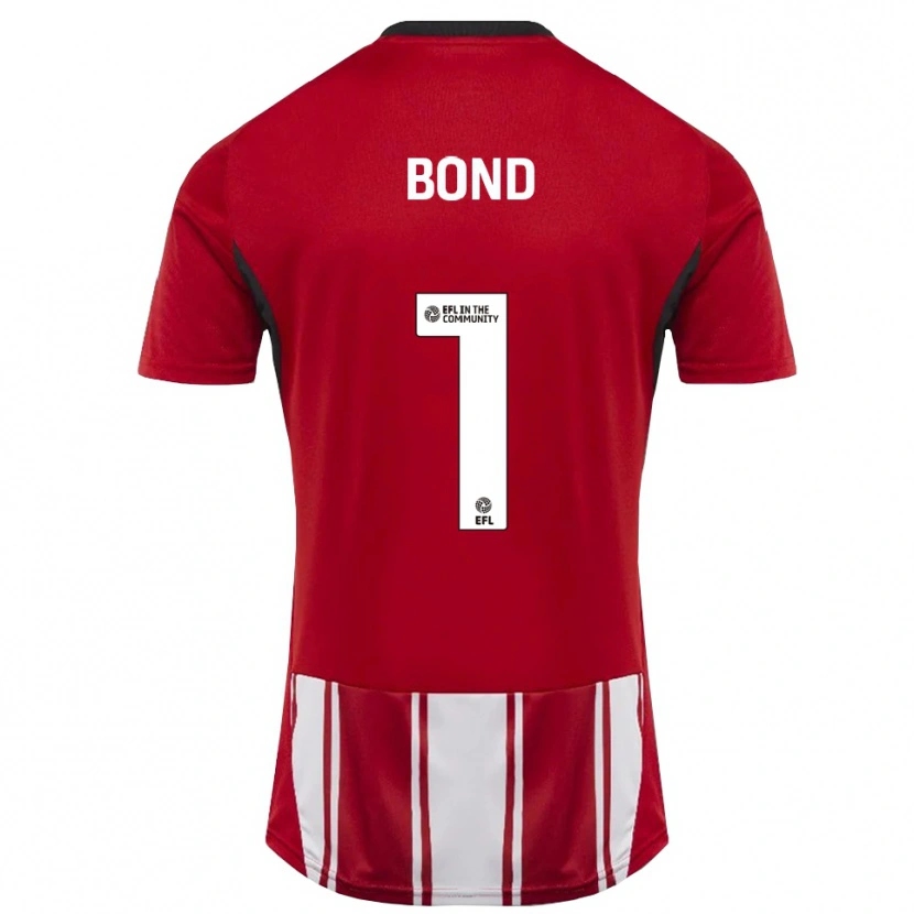 Danxen Kinderen Abbi Bond #1 Rood Wit Zwart Thuisshirt Thuistenue 2025/26 T-Shirt België