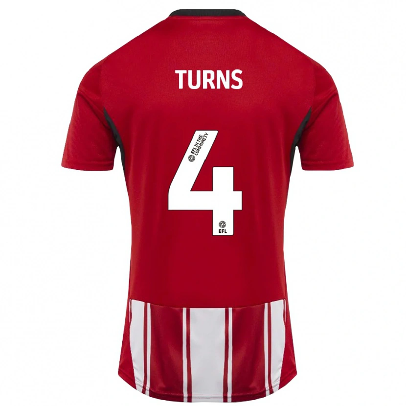 Danxen Kinderen Ed Turns #4 Rood Wit Zwart Thuisshirt Thuistenue 2025/26 T-Shirt België