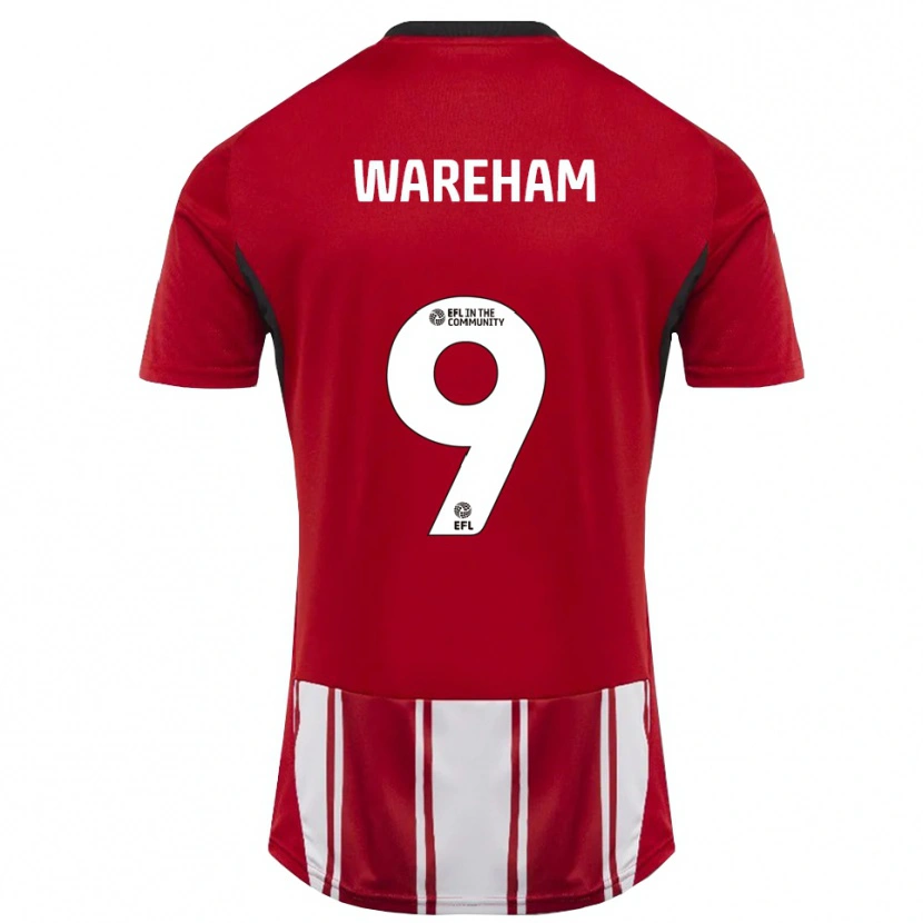 Danxen Kinderen Jayden Wareham #9 Rood Wit Zwart Thuisshirt Thuistenue 2025/26 T-Shirt België