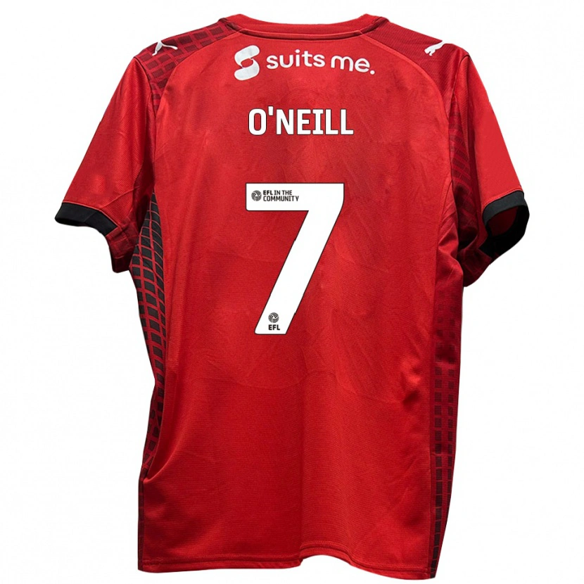 Danxen Kinderen Ollie O'neill #7 Rood Zwart Thuisshirt Thuistenue 2025/26 T-Shirt België