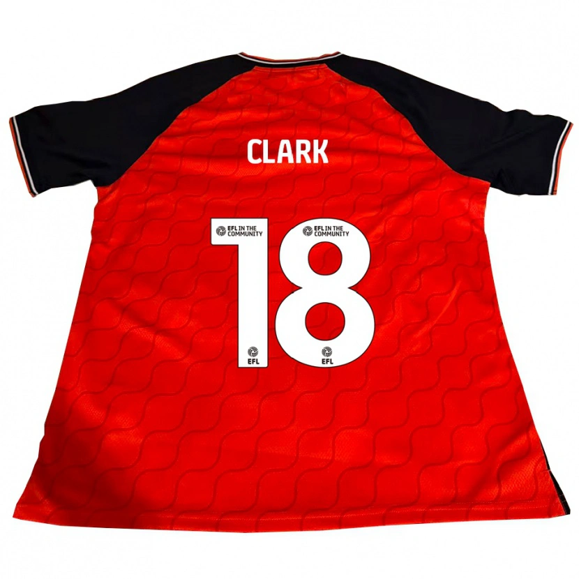 Danxen Kinderen Jordan Clark #18 Oranje Zwart Wit Thuisshirt Thuistenue 2025/26 T-Shirt België