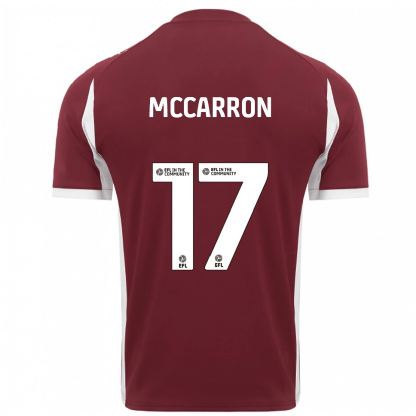 Danxen Kinderen Liam Mccarron #17 Bordeauxrood Wit Thuisshirt Thuistenue 2025/26 T-Shirt België