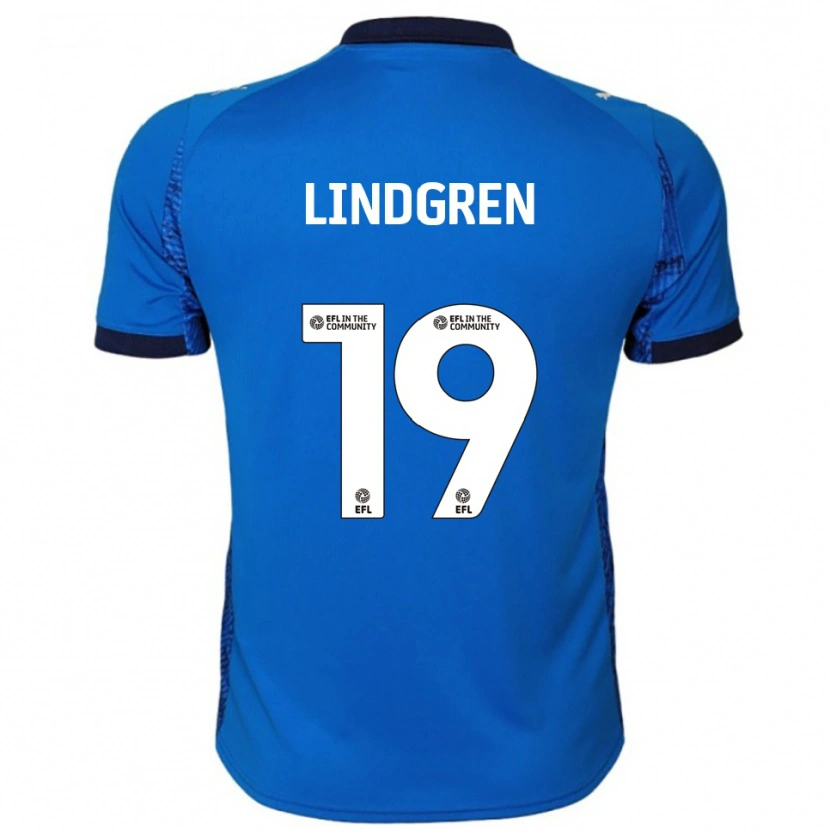 Danxen Kinderen Gustav Lindgren #19 Blauw Wit Thuisshirt Thuistenue 2025/26 T-Shirt België