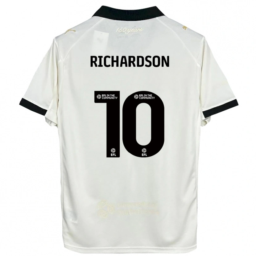 Danxen Kinderen Kelsey Richardson #10 Gebroken Wit Zwart Thuisshirt Thuistenue 2025/26 T-Shirt België