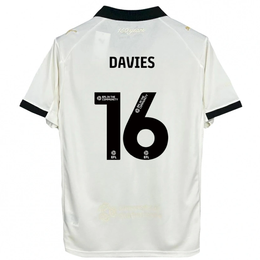 Danxen Kinderen Cassie Davies #16 Gebroken Wit Zwart Thuisshirt Thuistenue 2025/26 T-Shirt België