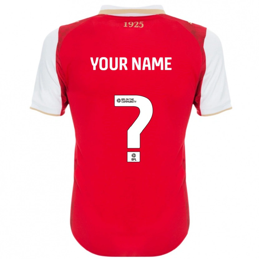 Danxen Kinderen Uw Naam #0 Rood Wit Thuisshirt Thuistenue 2025/26 T-Shirt België