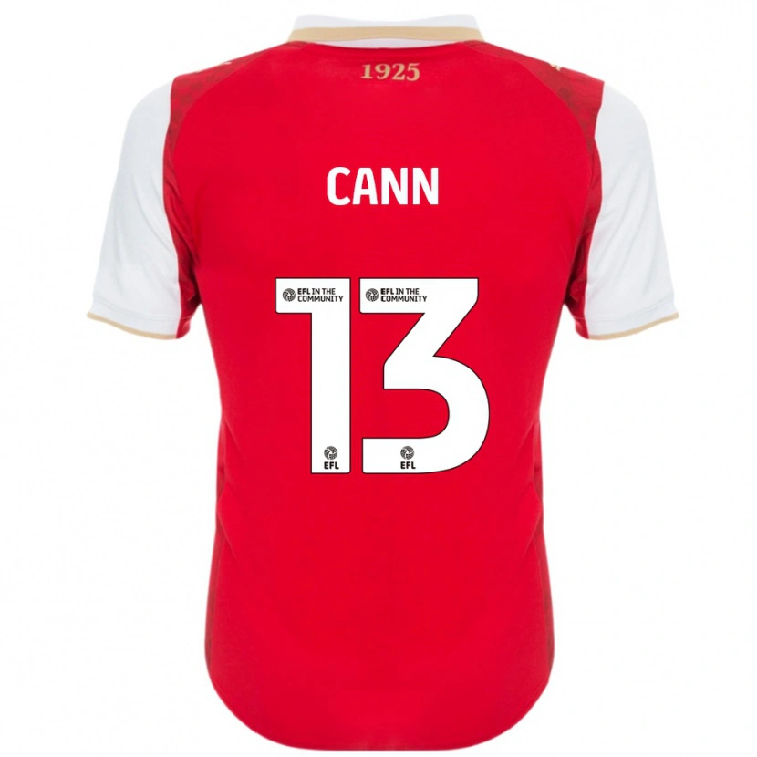 Danxen Kinderen Ted Cann #13 Rood Wit Thuisshirt Thuistenue 2025/26 T-Shirt België