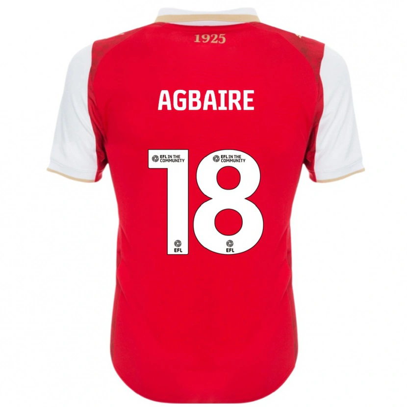 Danxen Kinderen Lenny Agbaire #18 Rood Wit Thuisshirt Thuistenue 2025/26 T-Shirt België