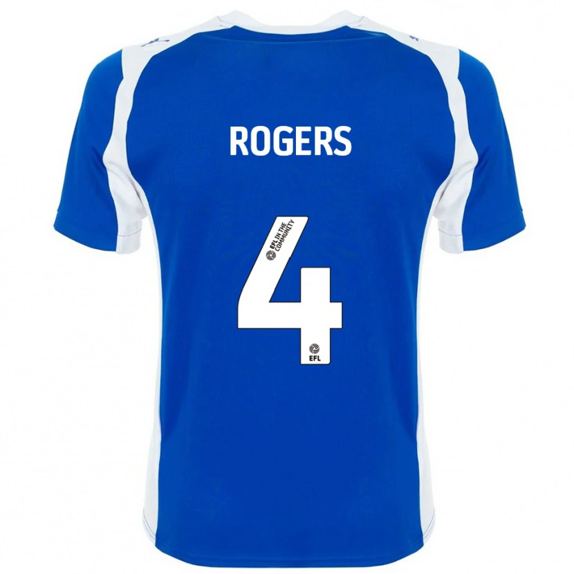 Danxen Kinderen Jack Rogers #4 Blauw Wit Thuisshirt Thuistenue 2025/26 T-Shirt België