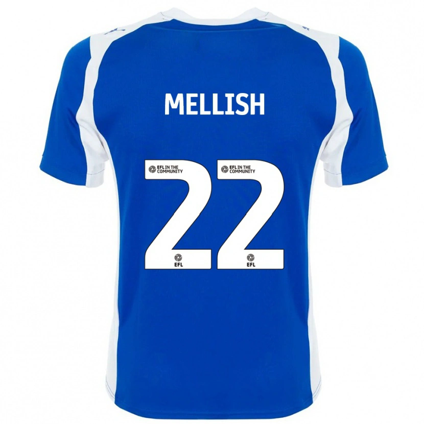 Danxen Kinderen Jon Mellish #22 Blauw Wit Thuisshirt Thuistenue 2025/26 T-Shirt België