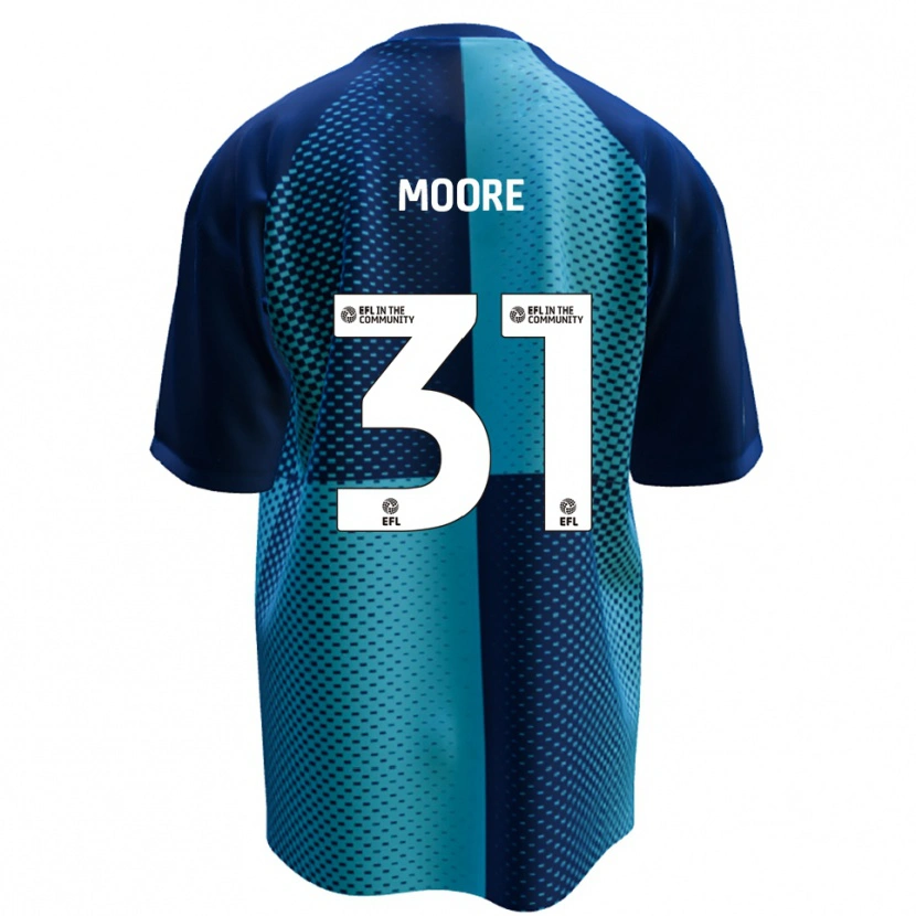 Danxen Kinderen Stuart Moore #31 Blauw Hemelsblauw Thuisshirt Thuistenue 2025/26 T-Shirt België