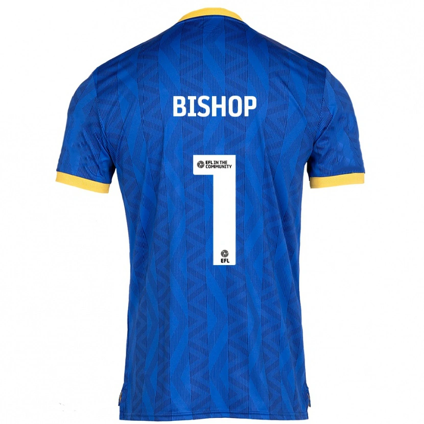 Danxen Kinderen Nathan Bishop #1 Marine Geel Thuisshirt Thuistenue 2025/26 T-Shirt België