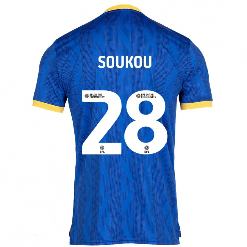Danxen Kinderen Shaun Soukou #28 Marine Geel Thuisshirt Thuistenue 2025/26 T-Shirt België