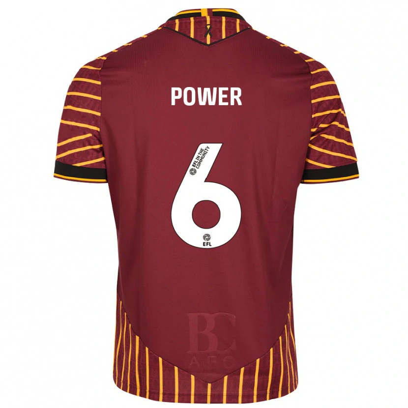 Danxen Kinderen Max Power #6 Oranje Bordeauxrood Thuisshirt Thuistenue 2025/26 T-Shirt België