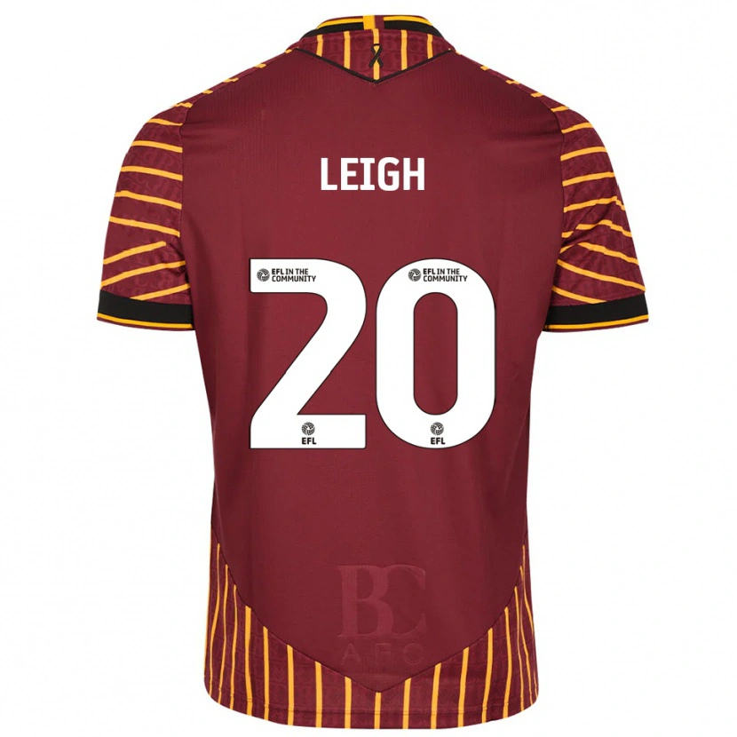 Danxen Kinderen Tommy Leigh #20 Oranje Bordeauxrood Thuisshirt Thuistenue 2025/26 T-Shirt België