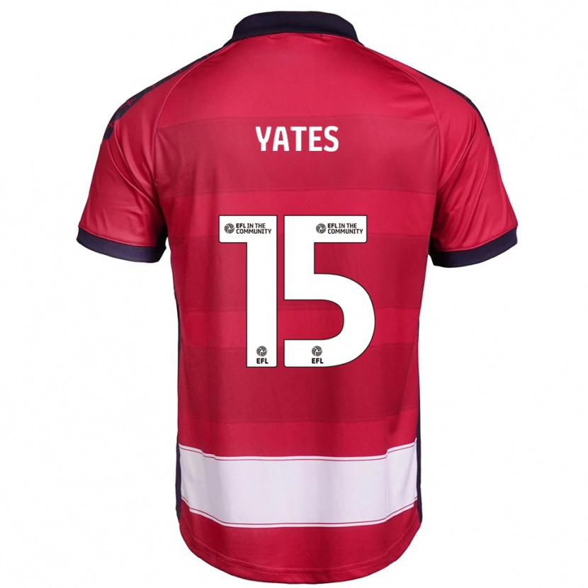 Danxen Kinderen Katie Yates #15 Rood Wit Thuisshirt Thuistenue 2025/26 T-Shirt België
