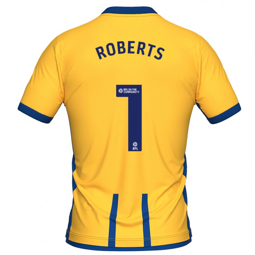 Danxen Kinderen Liam Roberts #1 Geel Blauw Thuisshirt Thuistenue 2025/26 T-Shirt België