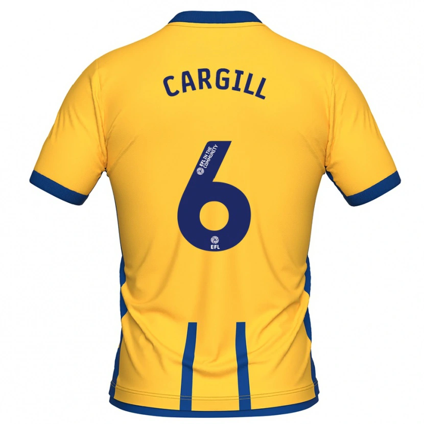 Danxen Kinderen Baily Cargill #6 Geel Blauw Thuisshirt Thuistenue 2025/26 T-Shirt België