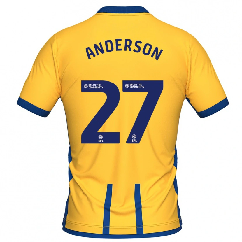 Danxen Kinderen Taylor Anderson #27 Geel Blauw Thuisshirt Thuistenue 2025/26 T-Shirt België